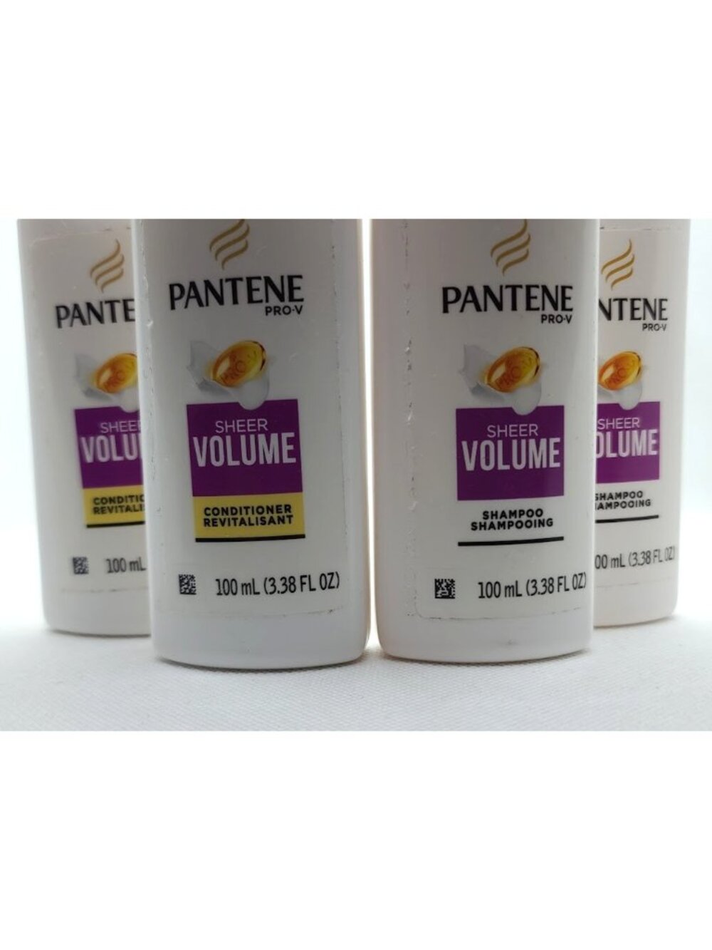Lot of 4 Pantene Pro-V Sheer Volume Shampoo & Conditioner Travel Sz 3.38 Oz NEW - Picture 2 of 7